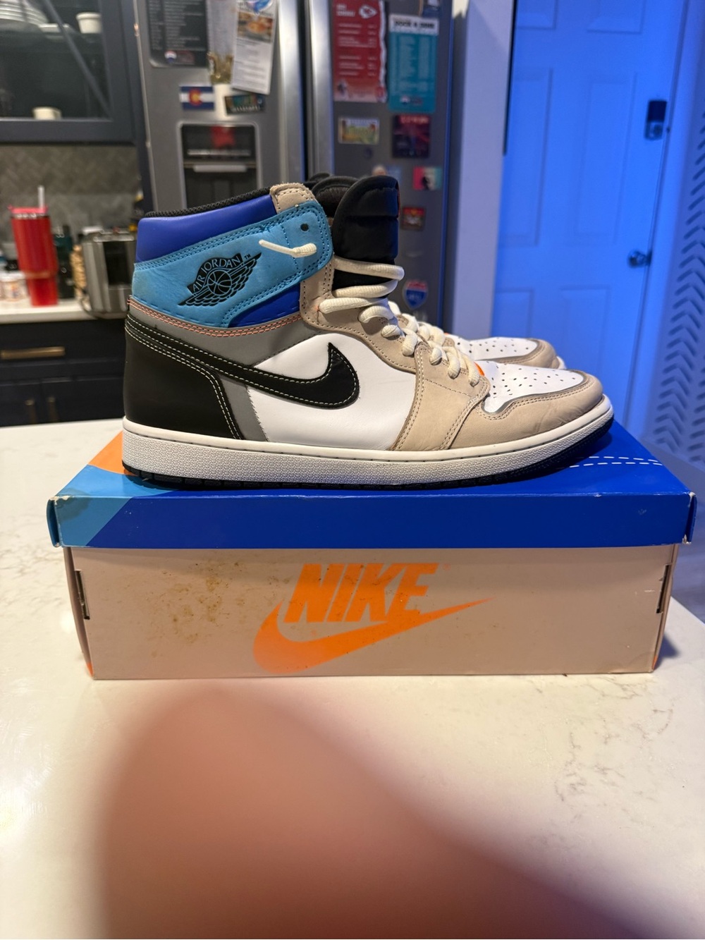 Nike Air Jordan 1 High Prototypes - White / Black / Blue